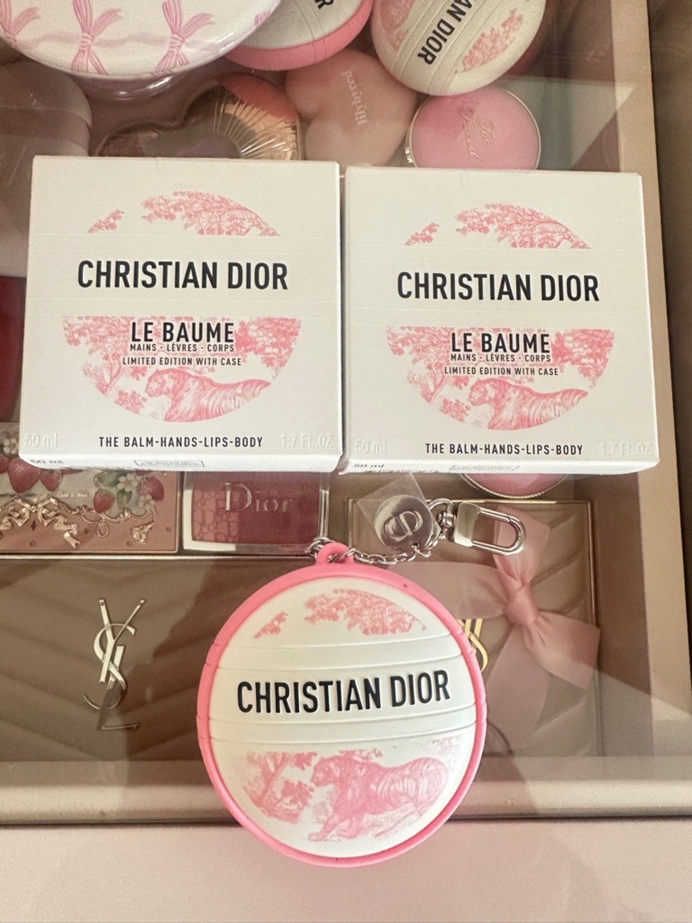 💯Dior Le Baume Compact Balm Case in White and Pink..limited edition🎀